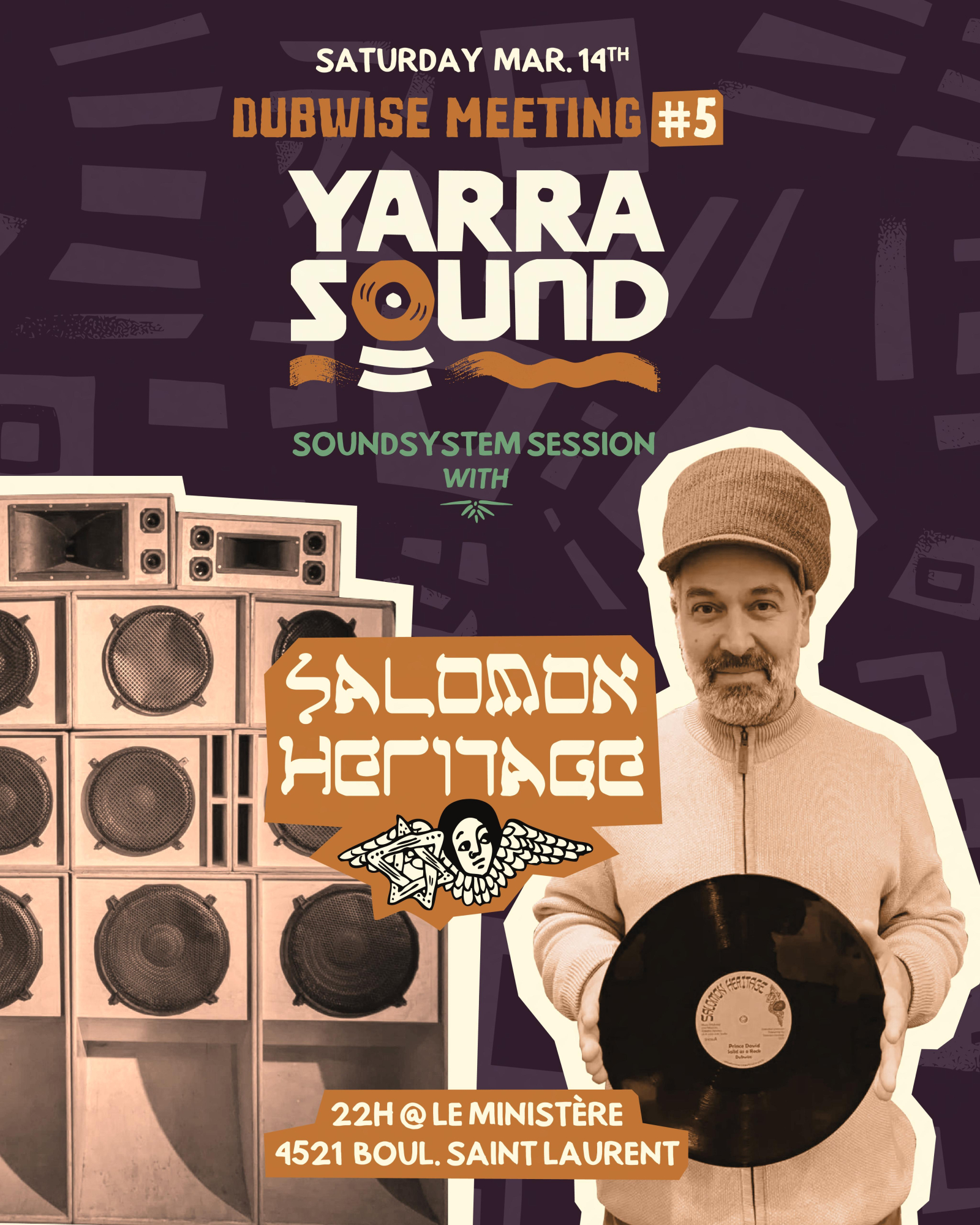 Affiche Dubwise Meeting #5 - Yarra Sound invite Salomon Heritage (FR) @ Le Ministere