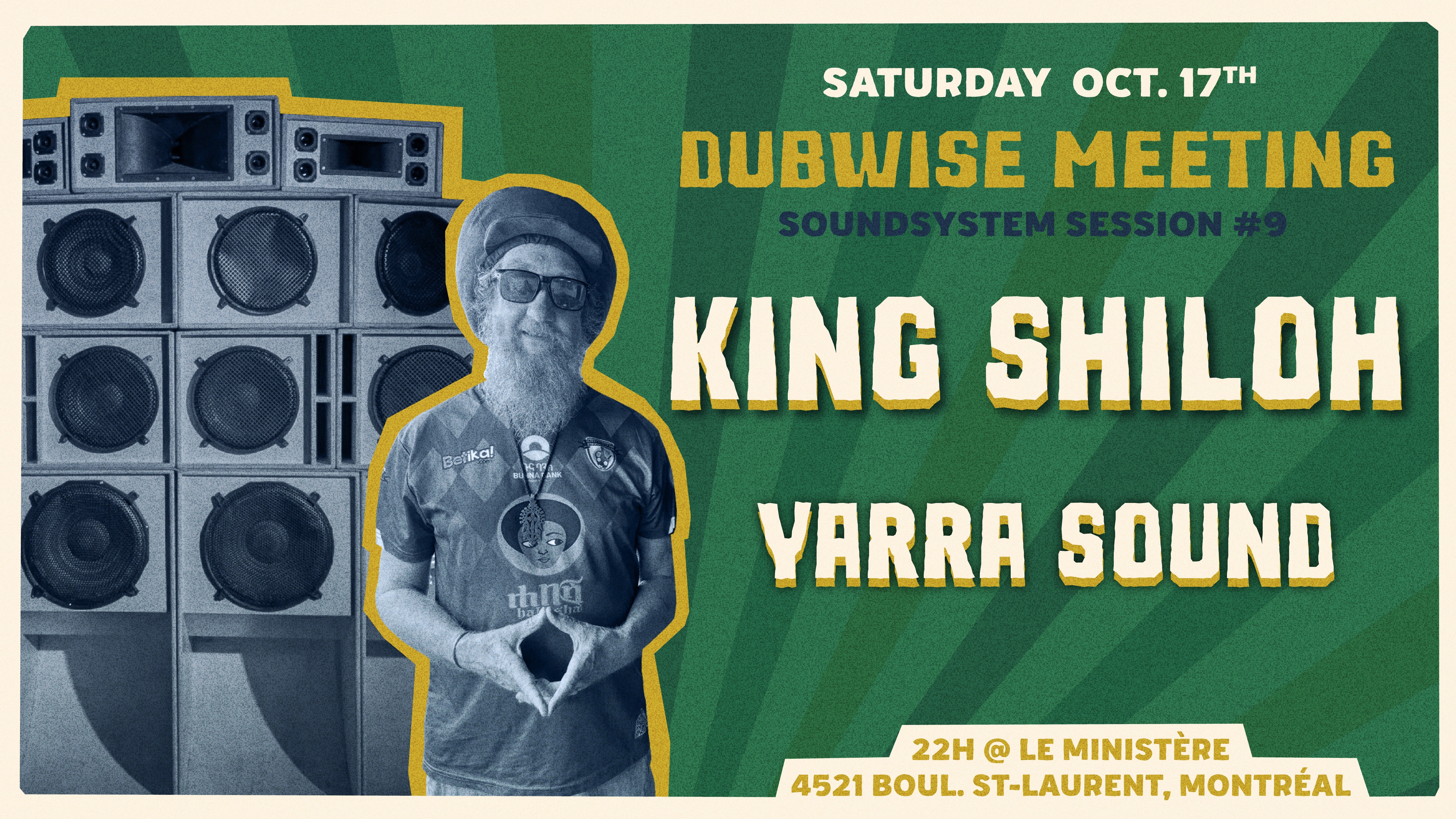 Affiche 🔊 DUBWISE MEETING #9 - Yarra Sound invite KING SHILOH (NL) 🇳🇱